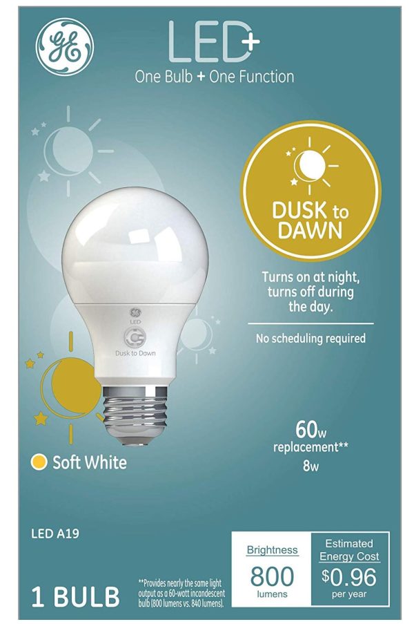 GE Lighting 93101946 LED+ Dusk to Dawn Light Bulb, 8 Watts For Sale - Image 2
