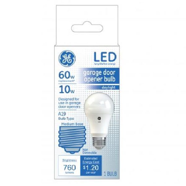 GE Lighting 47667 A19 LED Daylight Garage Door Opener Bulb, 10 Watts Online now - Image 2