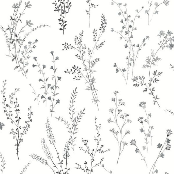 Wildflower Sprigs Peel and Stick Wallpaper Online Sale