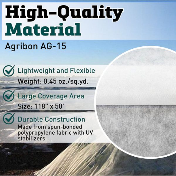 Row Cover Agribon AG-15 118  x 50  Cheap - Image 2