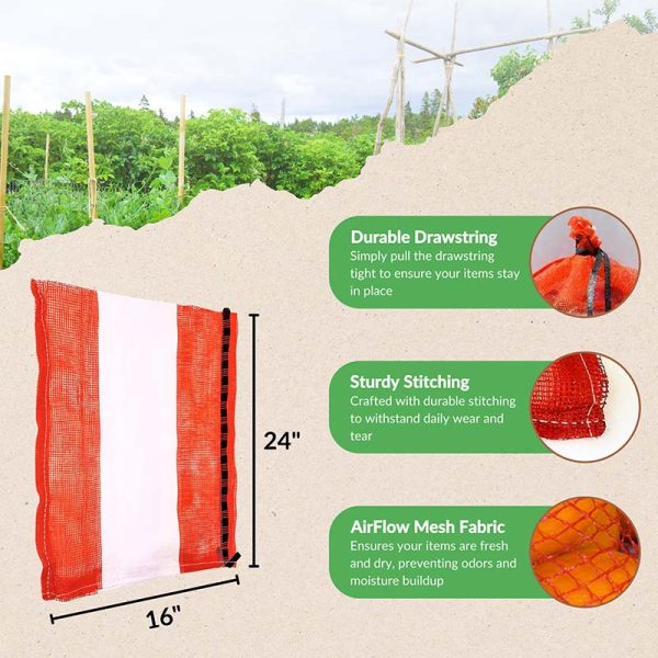Banded Mesh Bags 24  x 16  For Sale - Image 2