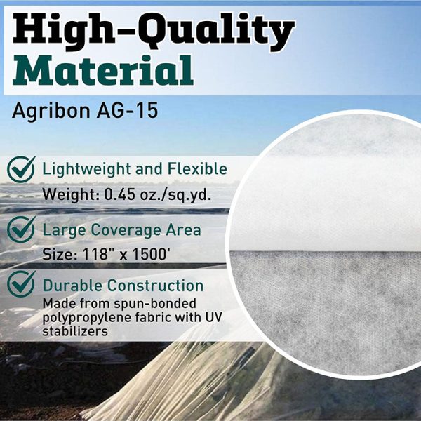 Row Cover Agribon AG-15 118  x 1500  Supply - Image 2